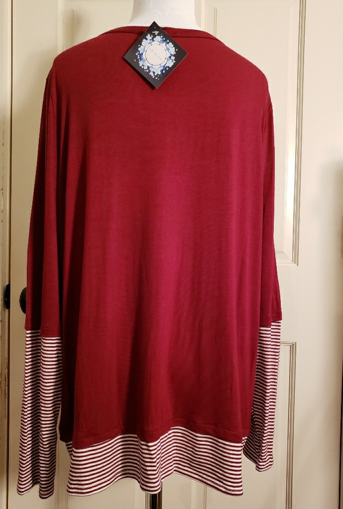 Pin Stripe Knit Top - Large - Picture 3 of 7